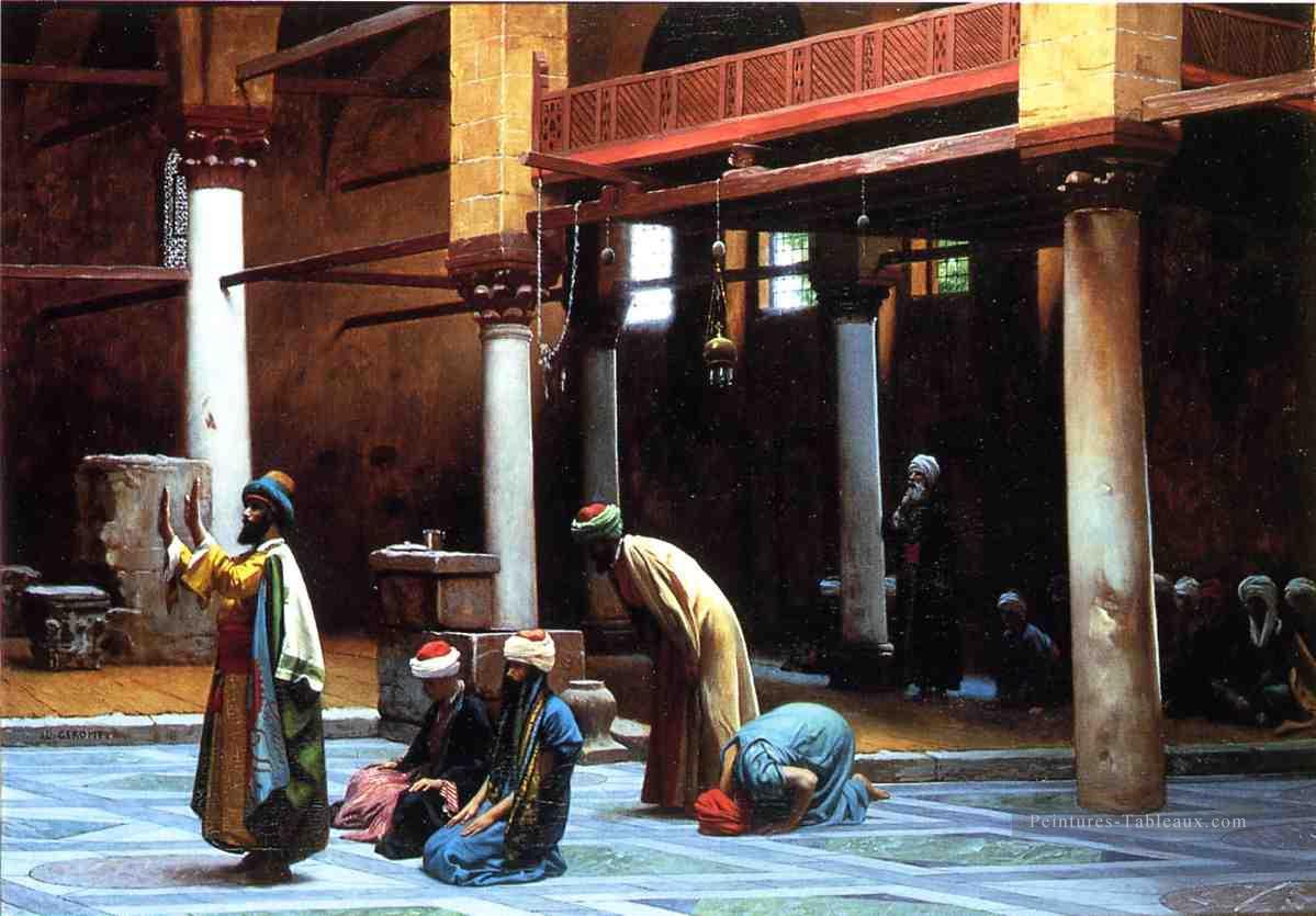 Prière dans la mosquée arabe Jean Leon gerome islamique Peintures à l'huile